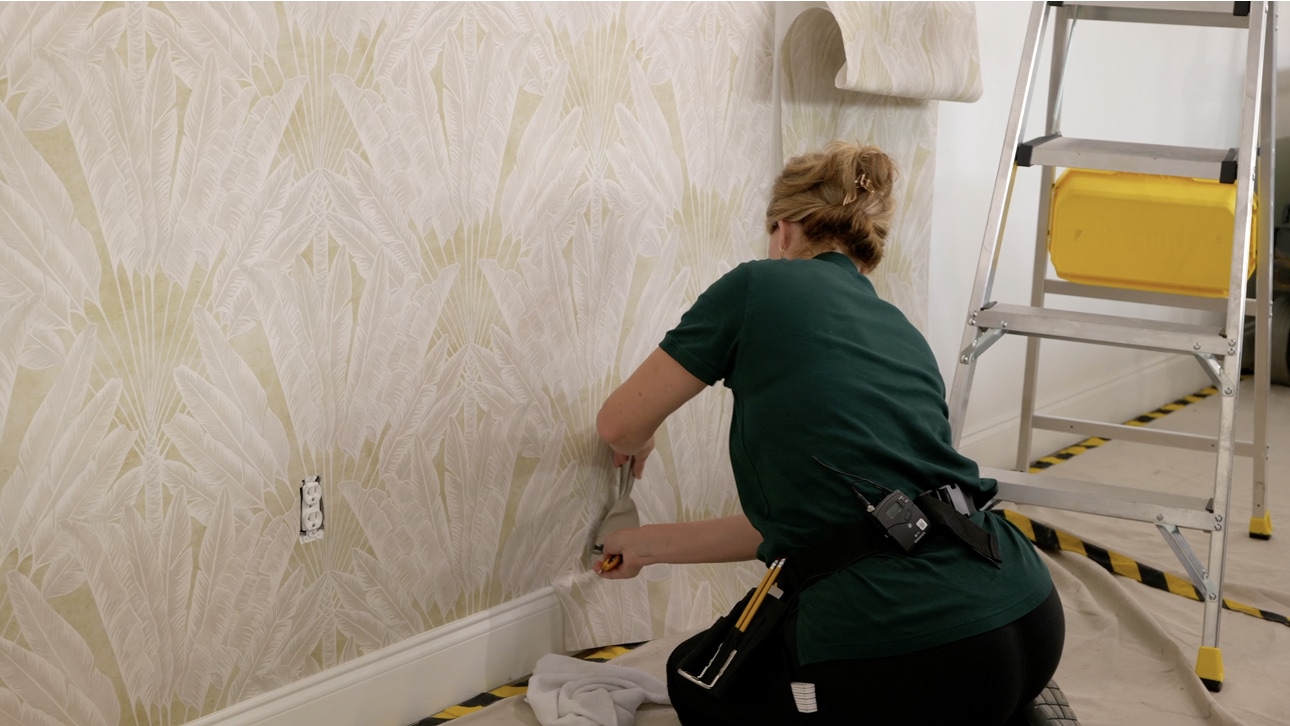Wallpaper installation and care detail